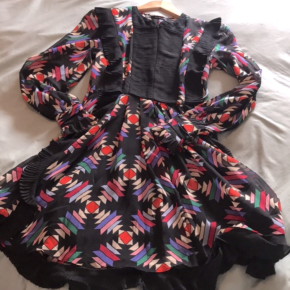 Sfera Collection Southwestern Aztec, Light Flowy Dress, Size Medium